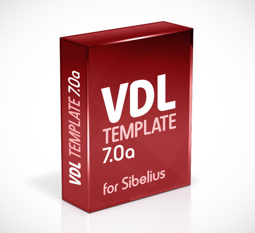 product box for Sibelius VDL Template